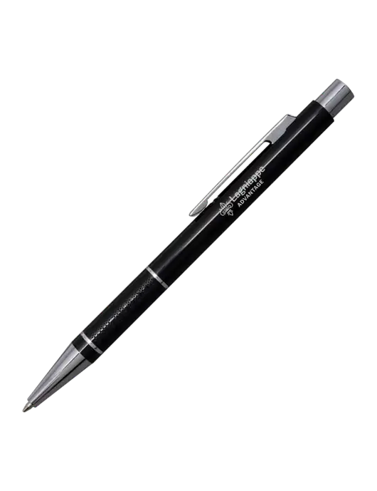 St George Black Pen - Blue Ink w/Lagniappe Advantages Logo