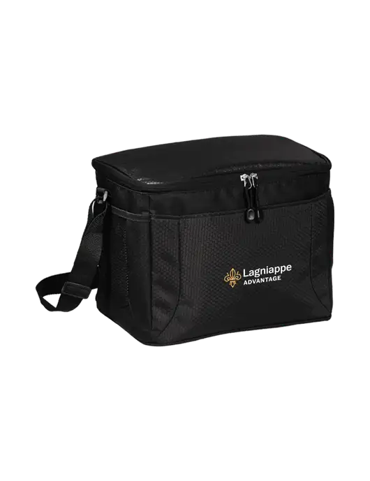 12 Can Black/Black Cube Cooler  w/Lagniappe Advantages Logo