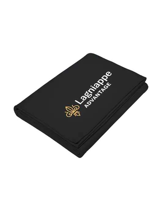 Core Black Fleece Sweatshirt Blanket w/Lagniappe Advantages Logo