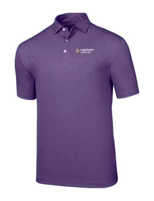 Callaway Birdseye Purple Polo w/Lagniappe Advantages Logo