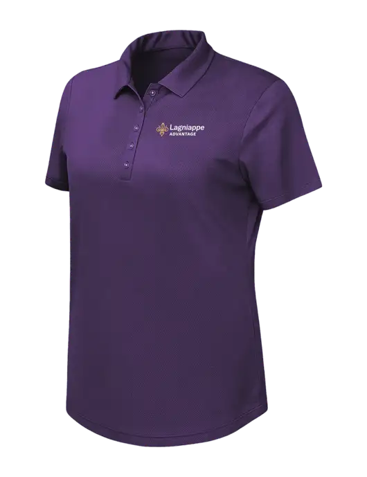 Callaway Womens Birdseye Purple Polo w/Lagniappe Advantages Logo