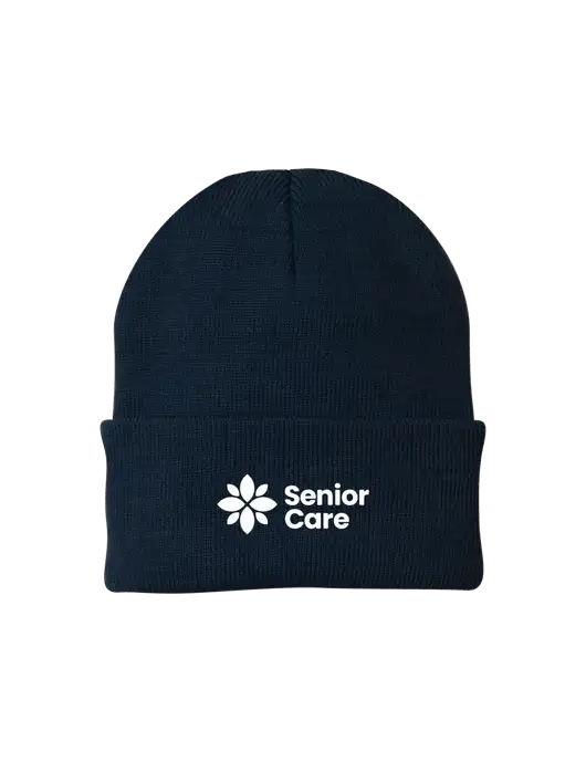 Navy Knit Cap w/NHC Senior Care Logo