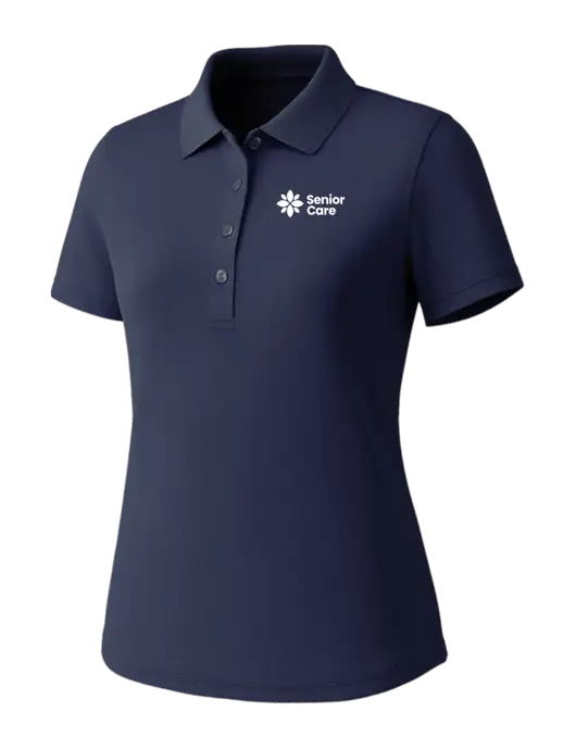 Callaway Womens Core Navy Performance Polo w/NHC Senior Care Logo