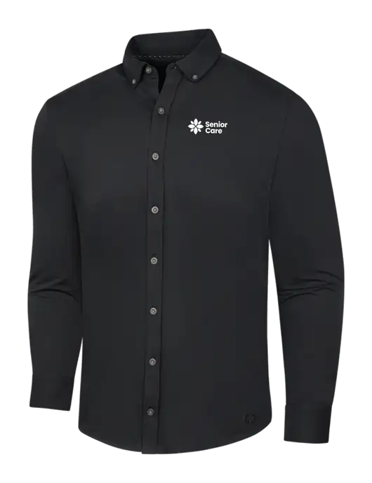OGIO Blacktop Modern Code Stretch Button-Up Shirt w/NHC Senior Care Logo