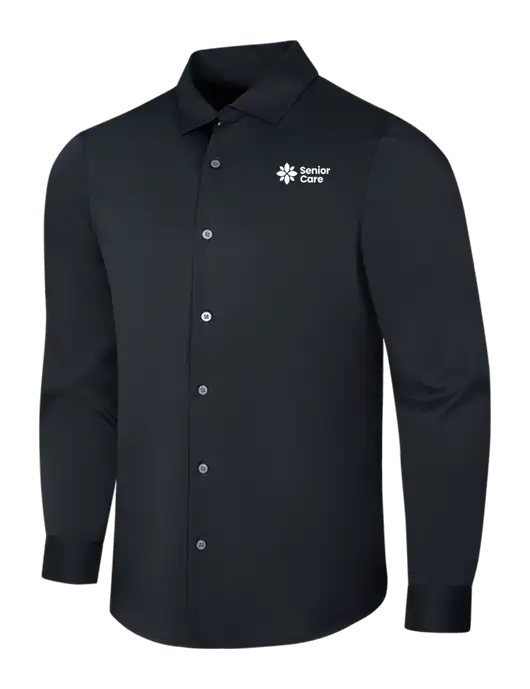 Black City Stretch Shirt w/NHC Senior Care Logo