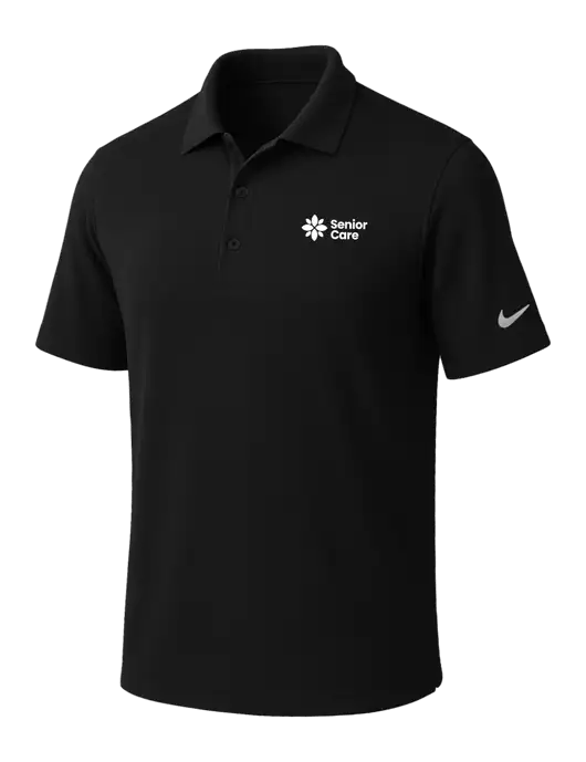 NIKE Black Dri-Fit Micro Pique Polo w/NHC Senior Care Logo