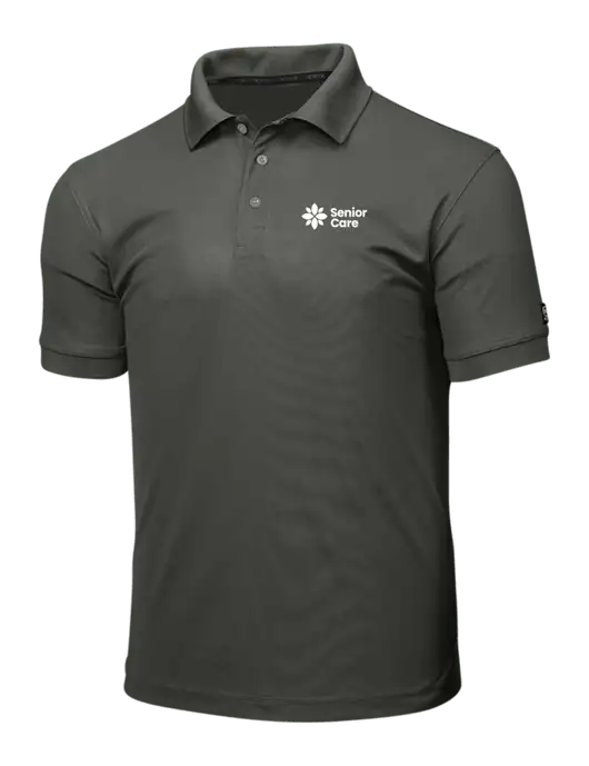 OGIO Medium Grey Caliber 2.0 Polo w/NHC Senior Care Logo