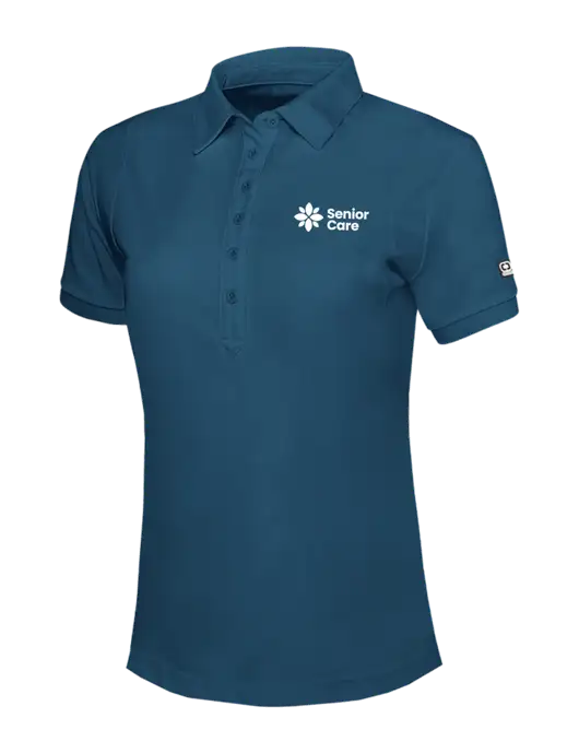 OGIO Womens Light Navy Jewel Polo w/NHC Senior Care Logo