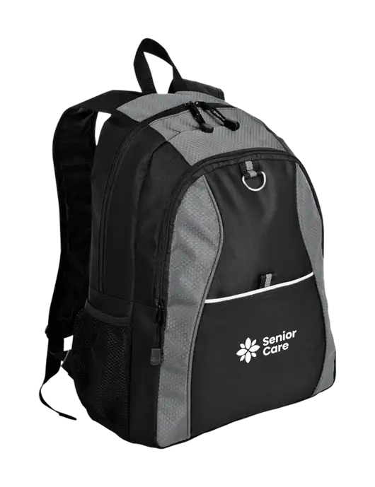 Honeycomb Grey/Black Backpack w/NHC Senior Care Logo