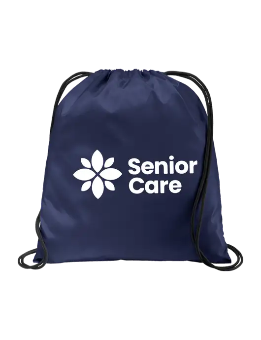 Drawstring  True Navy Cinch Pack w/NHC Senior Care Logo