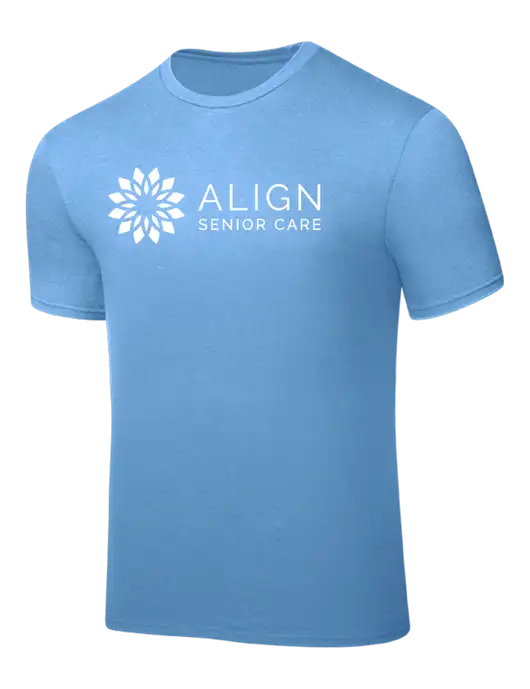 Carolina Blue PosiCharge Competitor Tee w/Align Senior Care Logo