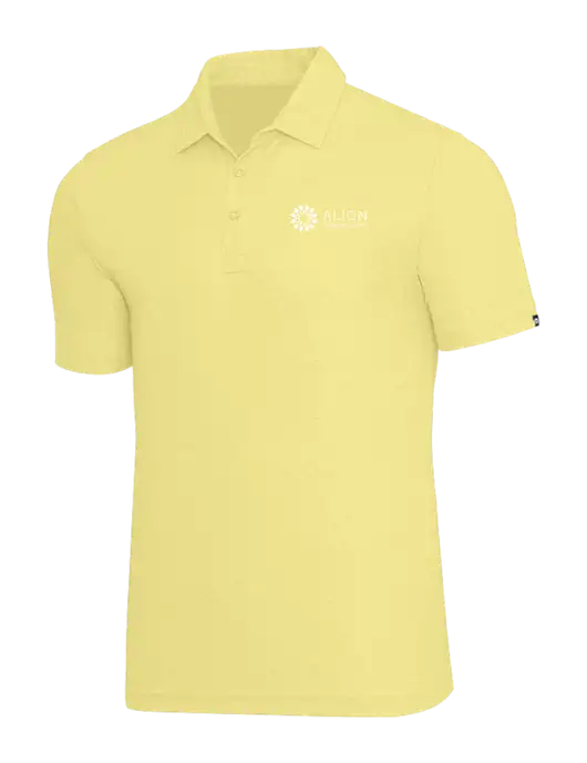 TravisMathew Light Yellow Heather Oceanside Polo w/Align Senior Care Logo