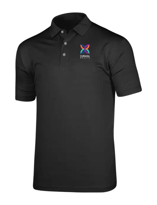 Callaway Vibrant Black Ventilated Polo w/Curana Health Logo