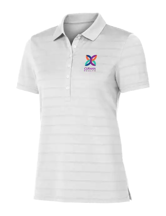 Callaway Womens Bright White Ventilated Polo w/Curana Health Logo
