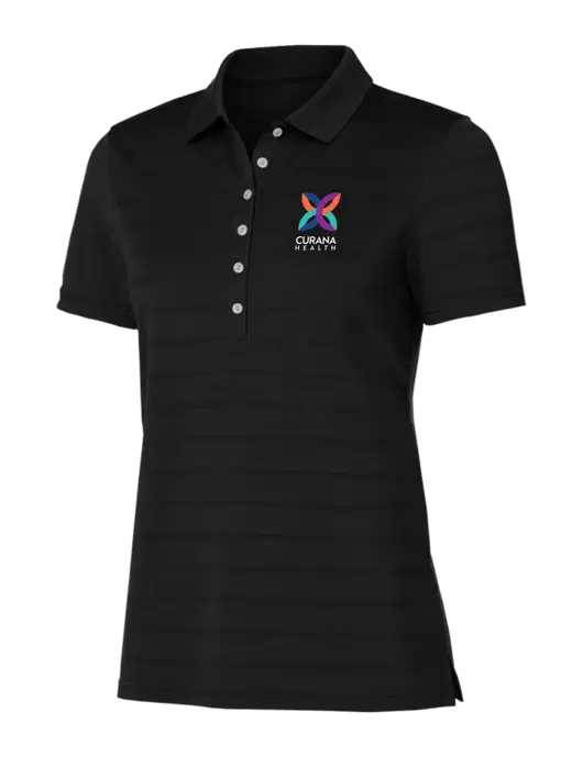 Callaway Womens Black Ventilated Polo w/Curana Health Logo
