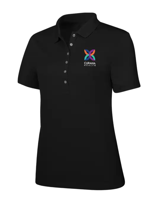 Callaway Womens Ottoman Black Polo w/Curana Health Logo