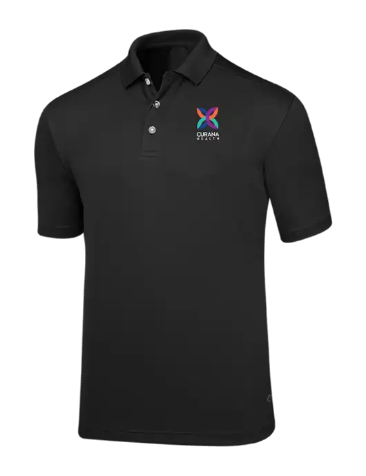 Callaway Core Black Performance Polo w/Curana Health Logo