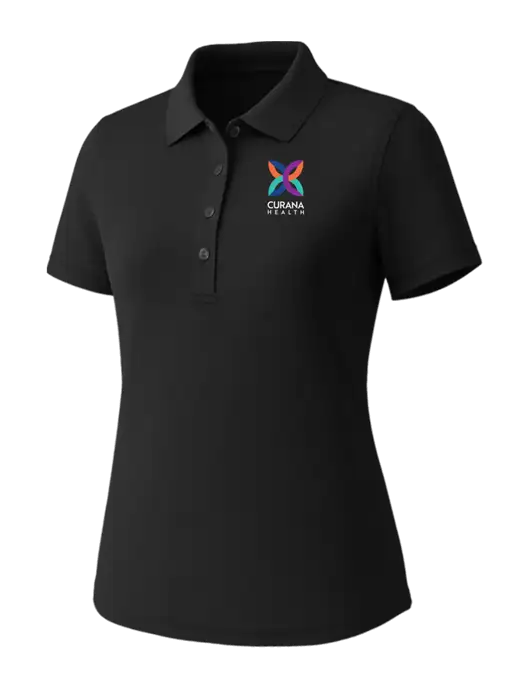 Callaway Womens Core Black Performance Polo w/Curana Health Logo