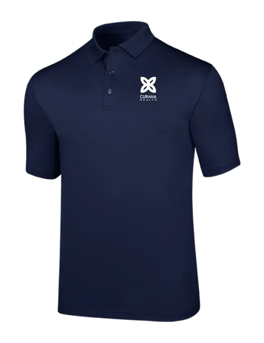 Callaway Opti-Dri Navy Chev Polo w/Curana Health Logo