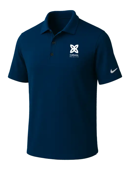 NIKE Navy Dri-Fit Micro Pique Polo w/Curana Health Logo