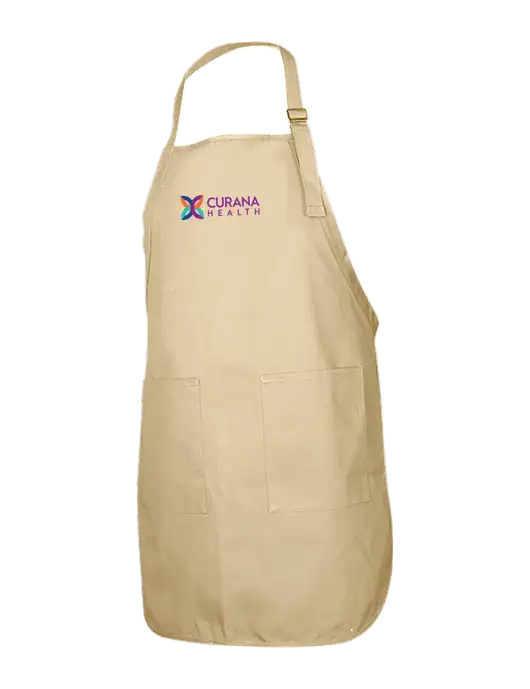 Full-Length Stone Apron With Pockets w/Curana Health Logo