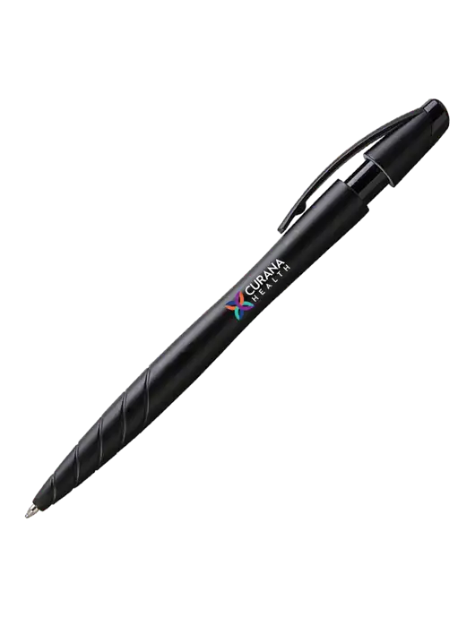 Awali Black Metallic Pen - Black Ink w/Curana Health Logo