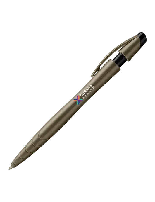 Awali Grey Metallic Pen - Black Ink w/Curana Health Logo