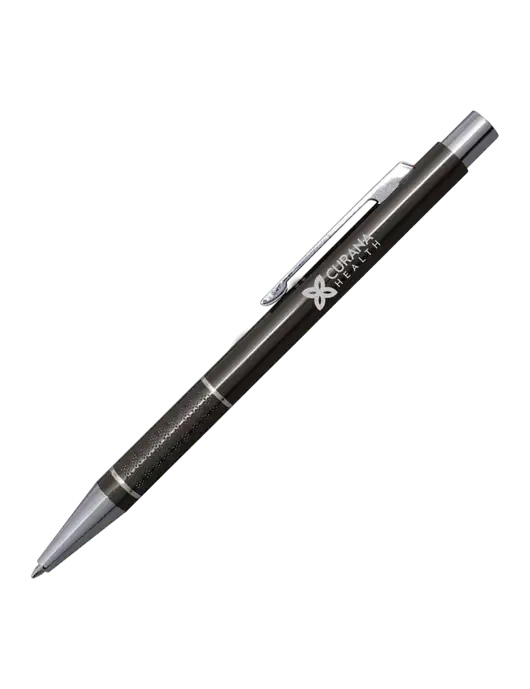St George Gunmetal Pen - Blue Ink w/Curana Health Logo
