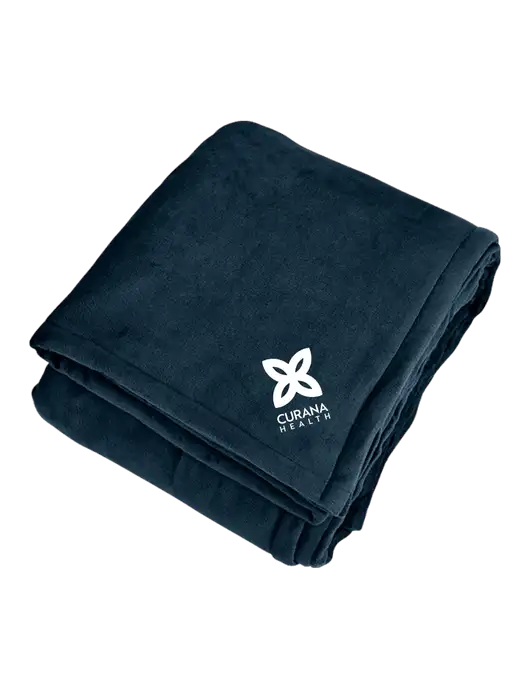 Mountain Lodge Navy Eclipse Blanket w/Curana Health Logo