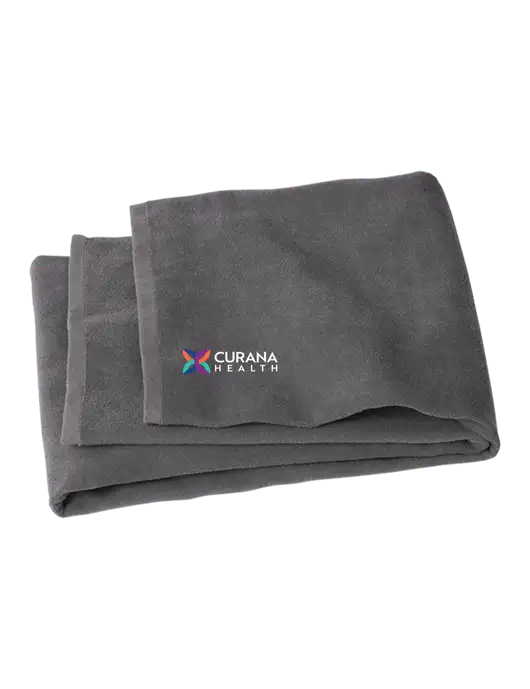 Graphite Beach Towel w/Curana Health Logo