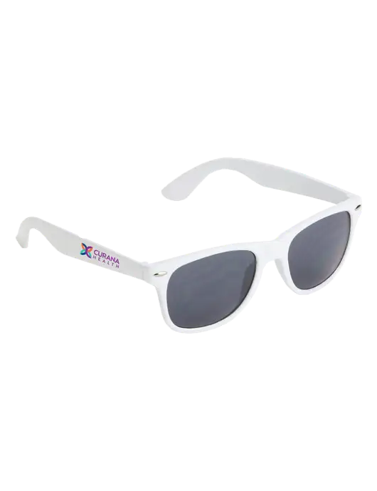 Daytona White Sunglasses w/Curana Health Logo