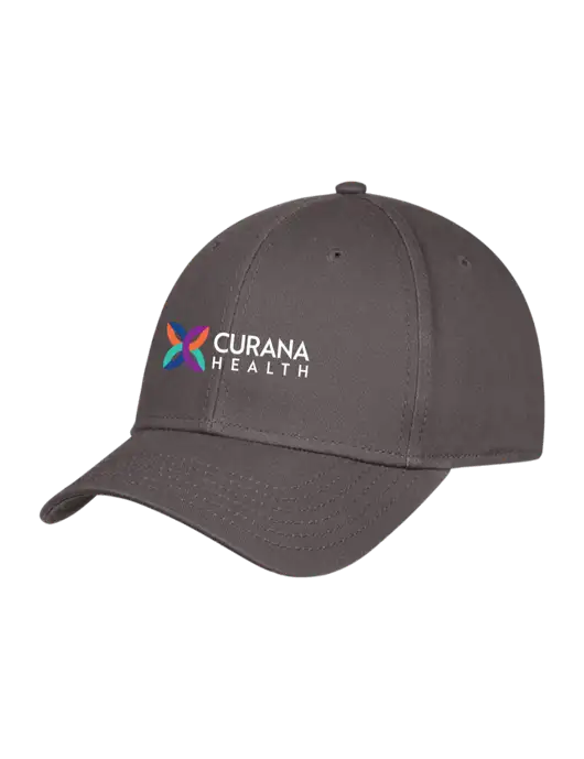 Charcoal Structured Cap Hook & Loop w/Curana Health Logo