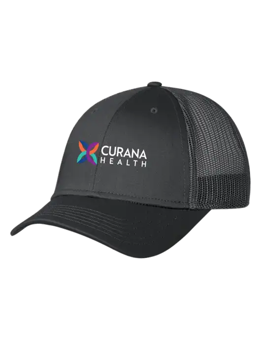 Charcoal Mesh Trucker Cap Snap Back w/Curana Health Logo