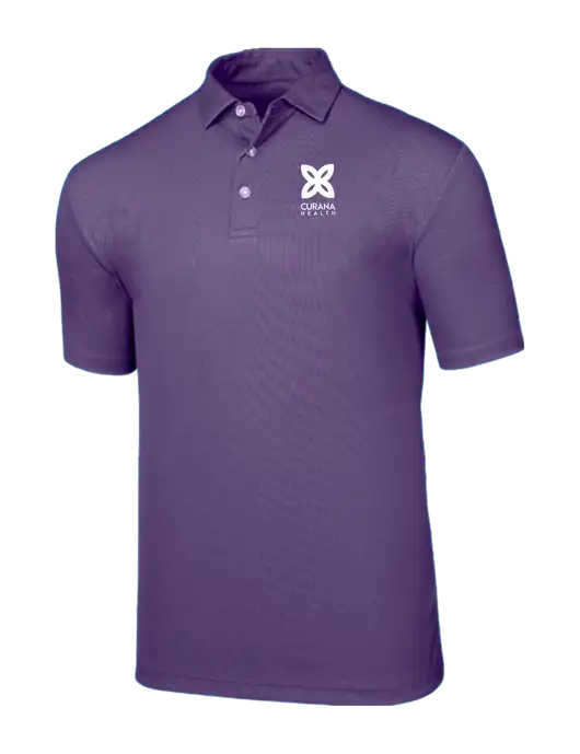 Callaway Birdseye Purple Polo w/Curana Health Logo