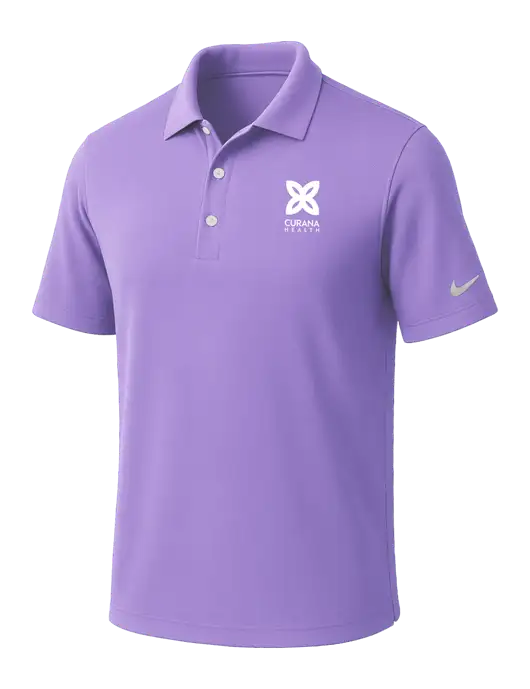 NIKE Light Purple Dri-Fit Micro Pique Polo w/Curana Health Logo
