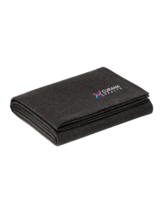 Recycled Charcoal Heather Blanket w/Curana Health Logo