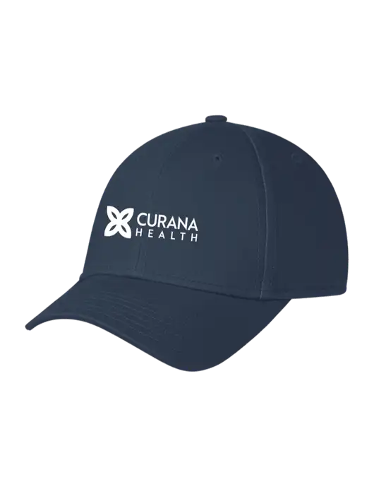 Navy Structured Cap Hook & Loop w/Curana Health Logo