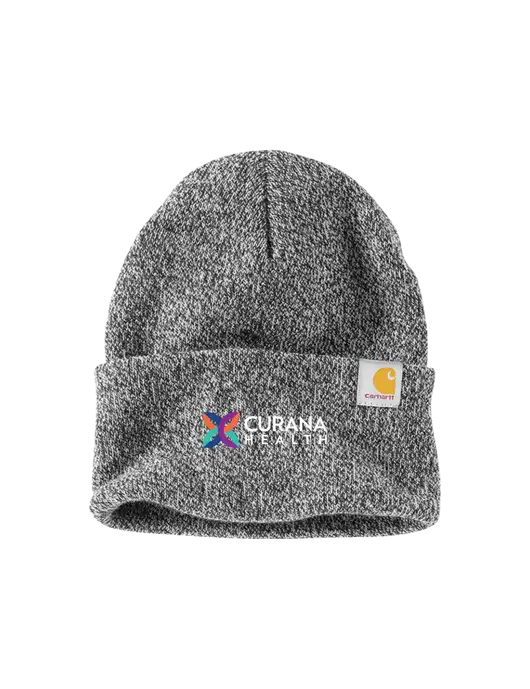 Carhartt Medium Grey Heather Watch Cap 2.0 w/Curana Health Logo