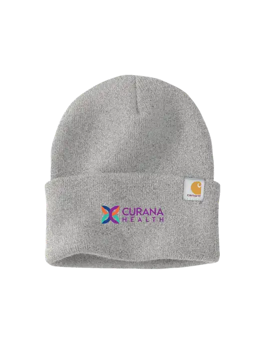 Carhartt Light Grey Heather Watch Cap 2.0 w/Curana Health Logo