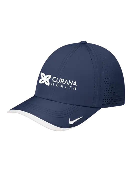 Nike Navy/White Dri-FIT Perforated Performance Cap w/Curana Health Logo