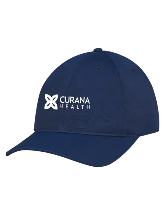 Navy Nylon Twill Performance Cap w/Curana Health Logo