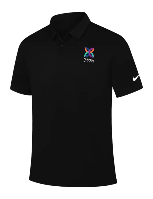 Nike Black Dry Essential Solid Polo w/Curana Health Logo