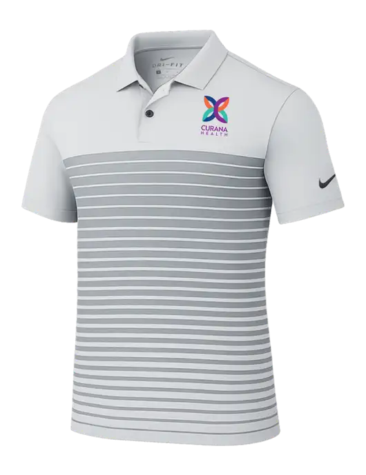 Nike Light Grey Dri-FIT Vapor Block Polo w/Curana Health Logo