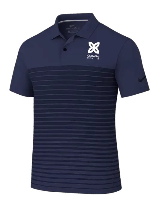 Nike Navy Dri-FIT Vapor Block Polo w/Curana Health Logo