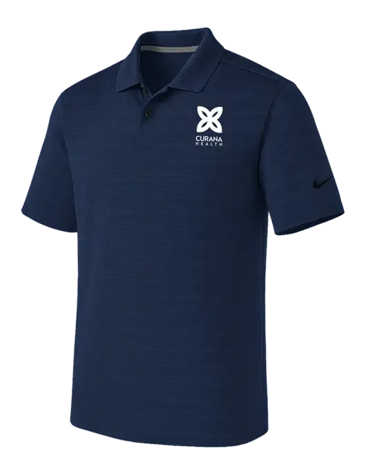 Nike Navy Dri-FIT Vapor Jacquard Polo w/Curana Health Logo