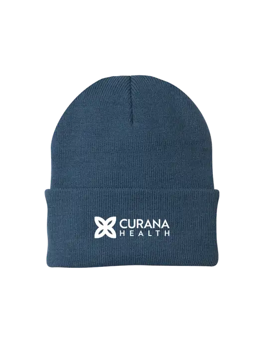 Dark Slate Knit Cap w/Curana Health Logo
