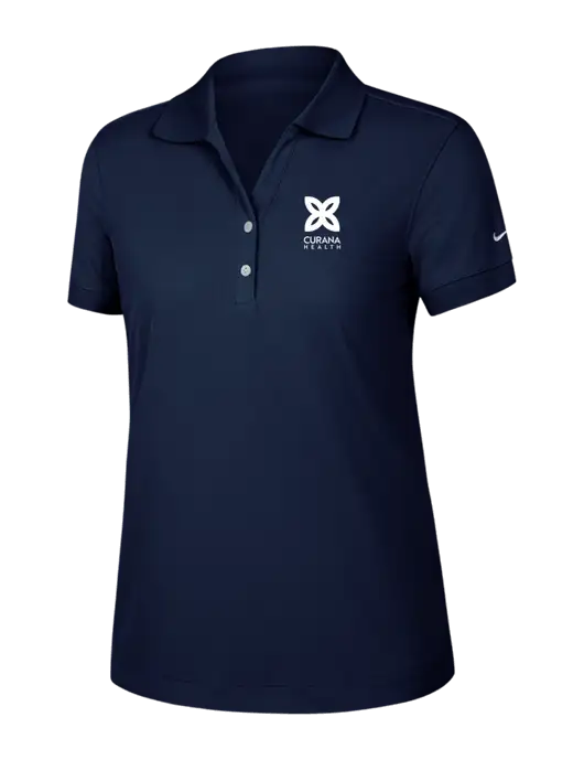 Nike Womens Dri-FIT Classic Dark Navy Polo w/Curana Health Logo