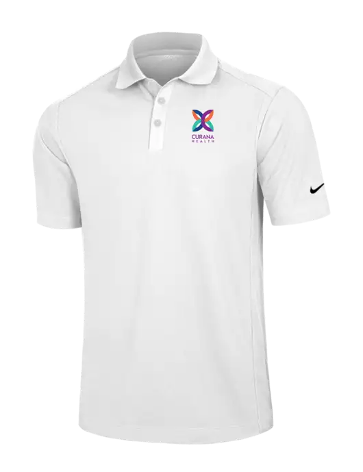 Nike White Dri-FIT Classic Polo w/Curana Health Logo