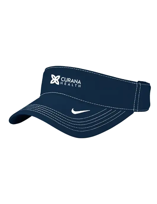 Nike Navy Dri-FIT Ace Visor w/Curana Health Logo