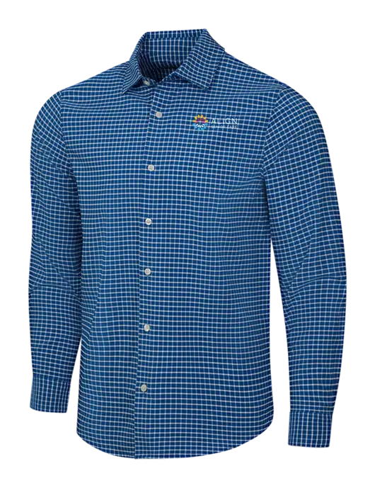 Navy/White City Stretch Shirt w/Align Senior Care Logo